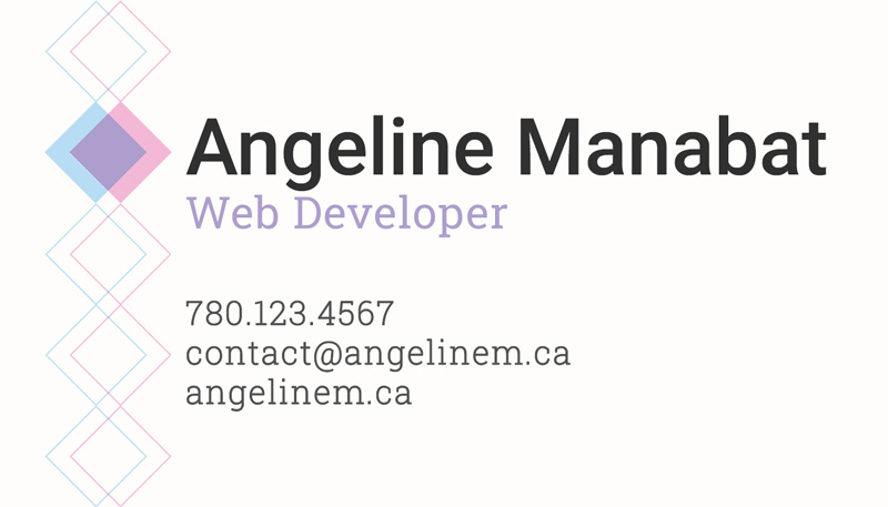 Personal business card design