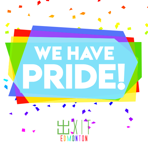 EXIT Edmonton Pride Festival Graphic